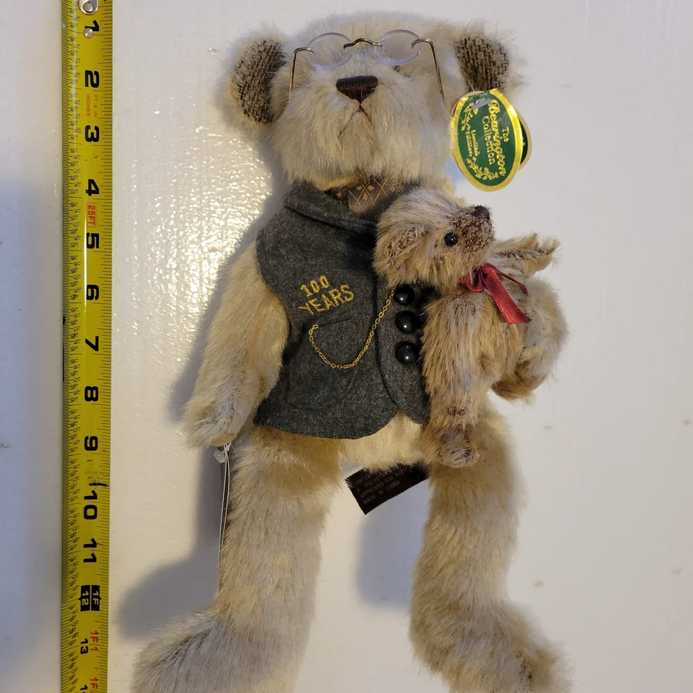 Ted E Bearington 100 Years Bear Fax Mohair Tags 1902-2002 Limited Edition Plush